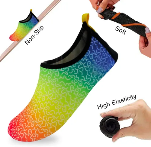 Vista 3 de Calcetines acuáticos flexibles para mujer, zapatos de natación, zapatos de verano al aire libre para deportes acuáticos, piscina, mar, actividades