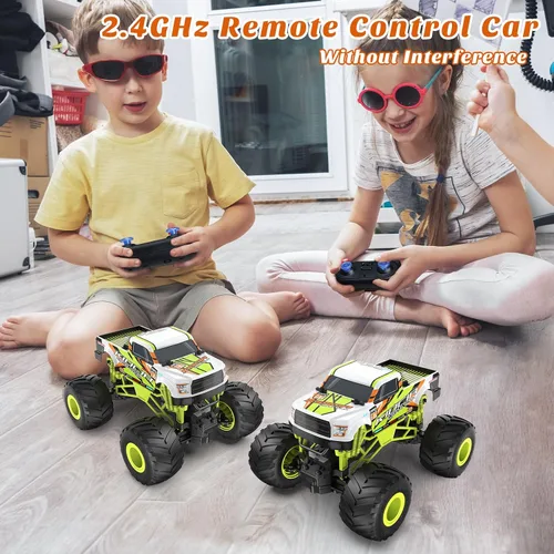 Vista 3 de Camión monstruo RC a escala 1:16 - Camión todo terreno de 2.4GHz para niños de 4 a 12 años, camión RC todoterreno de 20 Km/h, regalo de Navidad