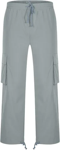Vista 7 de Pantalones de carga para hombre, pantalones tácticos de senderismo, pantalones holgados de entrenamiento de pierna ancha, elásticos, pantalones