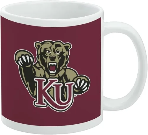 Vista 507 de Taza de cerámica con el logotipo principal de la Universidad Rider, taza de regalo novedosa para café, té y bebidas calientes, 11oz, blanca