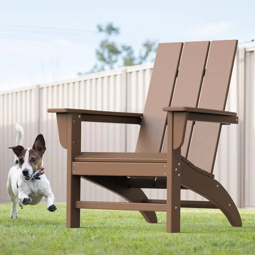 Vista 36 de Silla Adirondack moderna, sillas de patio de plástico HDPE para todo tipo de clima, silla para hoguera, sillas de césped al aire libre para terraza