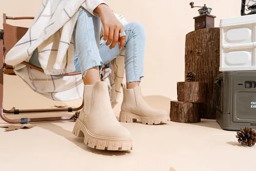 Vista 3 de Jeossy Botines Chelsea 9620 para mujer Botines elásticos con plataforma y suela de lengüeta a la moda