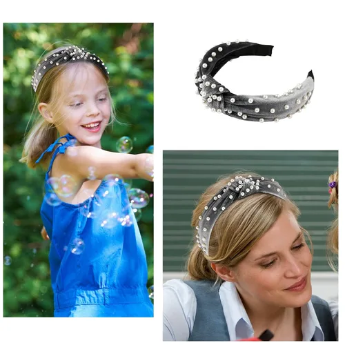Vista 6 de LOVNFC Diademas para Mujeres 6 Piezas Bandas para la Cabeza Anudadas Antideslizantes de Moda para mujeres Niñas Anchas Nudo Superior Turbante Bandas