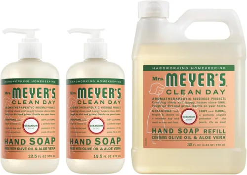 Vista 12 de Mrs. Meyer's Clean Day Repuesto de jabón líquido para manos, 33 onzas líquidas (paquete de 2)