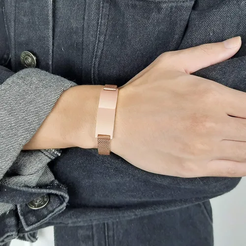 Vista 4 de VNOX Pulsera de identificación de malla ajustable, unisex, con cita grabada, para amar, esposa, marido, pareja