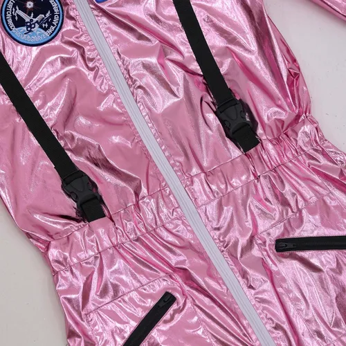 Vista 19 de GRAJTCIN Disfraz de astronauta para mujer, traje espacial brillante para Halloween, disfraz de astronauta