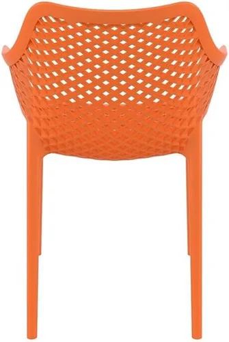 Vista 7 de Compamia Air XL - Silla de comedor para patio al aire libre, color naranja (juego de 2)