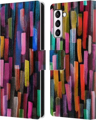 Vista 136 de Head Case Designs Officially Licensed Ninola Brushstrokes Black Summer Patterns Leather Wallet Case Compatible with Samsung Galaxy A07 4G