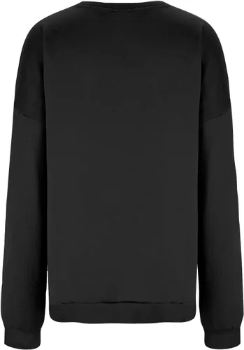Vista 5 de Sudadera de manga larga con cuello redondo para mujer, diseño de calabaza, con forro polar, cálida y cómoda
