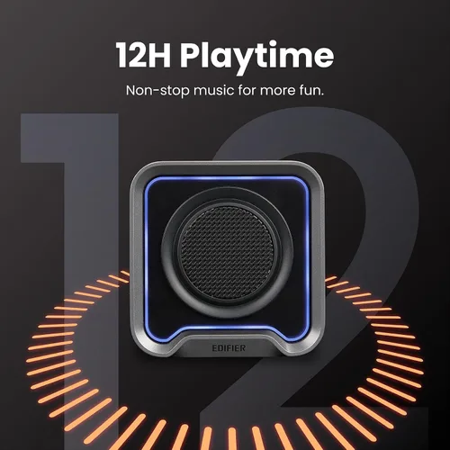 Vista 3 de Edifier Altavoz Bluetooth portátil, IP67 impermeable y a prueba de polvo con graves profundos, micrófono integrado 12 horas de reproducción