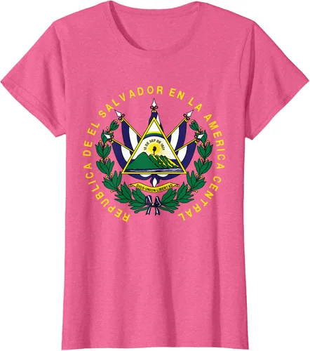 Vista 49 de amdesco Salvador Camisa, salvadoran Escudo de armas playera, mujer L, Blanco