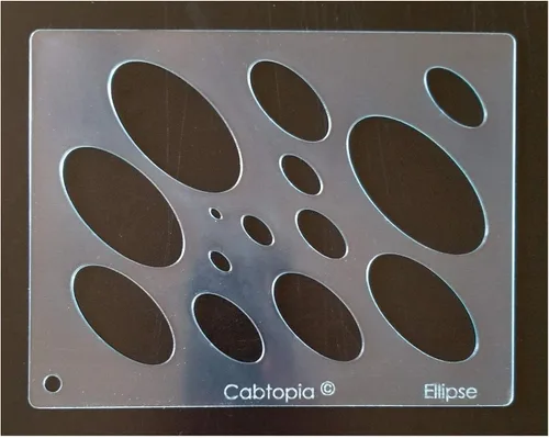 Vista 2 de Plantilla de diseño de joyería lapidaria "elipse
