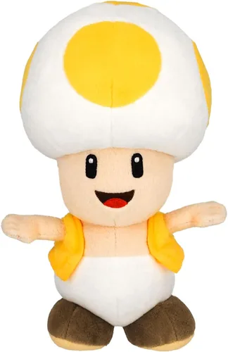 Vista 2 de Sanei Super Mario All Star Collection AC32 - Peluche de sapo amarillo de 8 pulgadas