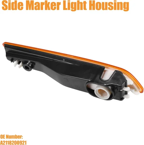 Vista 4 de uxcell Accesorios de marcadores de coche, carcasa de luz de marcador lateral, montaje de cubierta de lámpara de señal de giro No.A2118200921