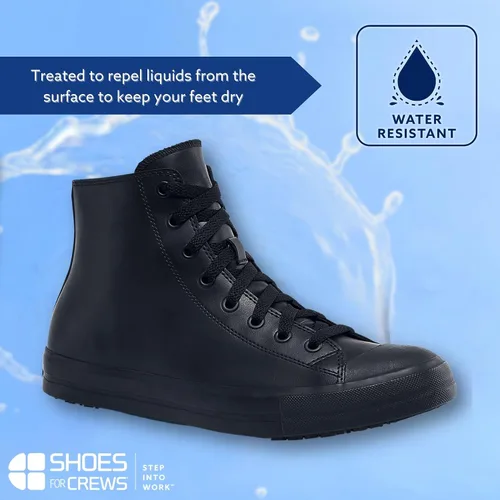 Vista 4 de Shoes for Crews Zapatillas de trabajo unisex antideslizantes de caña alta - Zapatos cómodos y resistentes al agua para mujeres y hombres