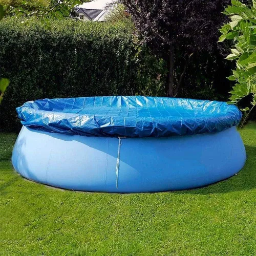 Vista 4 de sportuli Cubierta solar redonda para piscina, duradera a prueba de polvo y lluvia para piscinas inflables familiares (8 pies)