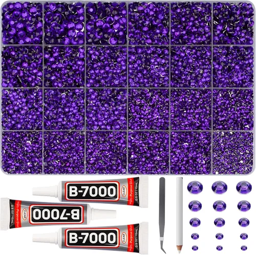 Vista 21 de 11000Pcs Silver Clear Rhinestones Bedazzling Kit, Bedazzled Gems Flatback