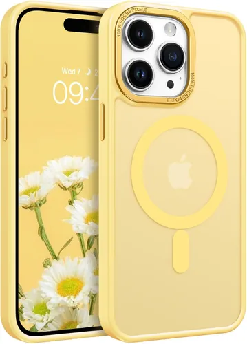 Vista 11 de BENTOBEN Funda magnética para iPhone 15 Pro Max, compatible con MagSafe, translúcida mate, esmerilada, antihuellas, delgada, a prueba de golpes