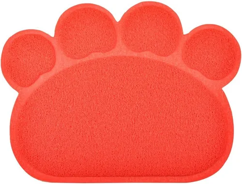 Vista 4 de DM Tapete grande en forma de pata, para caja de arena para gatos, 23.5 x 17.5 pulgadas