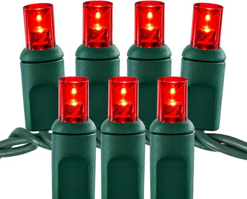 Vista 9 de Luces LED de Navidad Pro – 50 unidades de luces de cadena cónicas de ángulo amplio – Juego de luces festivas profesionales para interiores