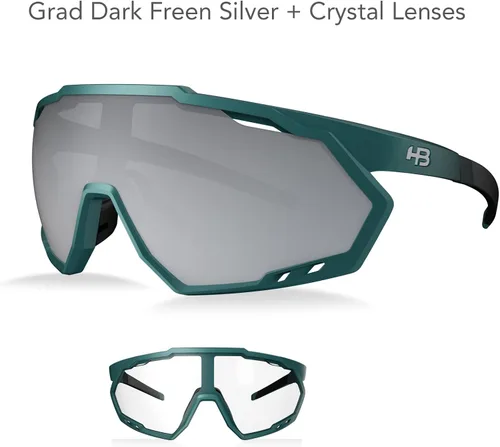 Vista 2 de Hot Buttered Gafas de sol HB SPIN Gafas de sol de rendimiento para hombres, mujeres, ciclismo, pesca, correr, conducir
