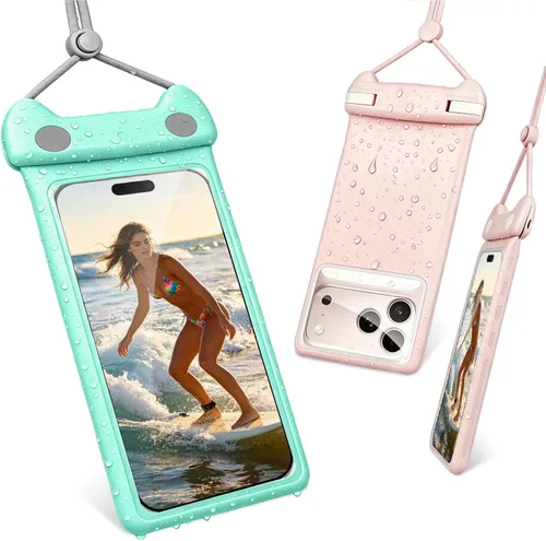 Vista 8 de wellhouse Funda impermeable 3D para teléfono con cordón, TPU de 100 pies, funda impermeable profunda para iPhone 17 16 15 14 13 12 Pro Max XS