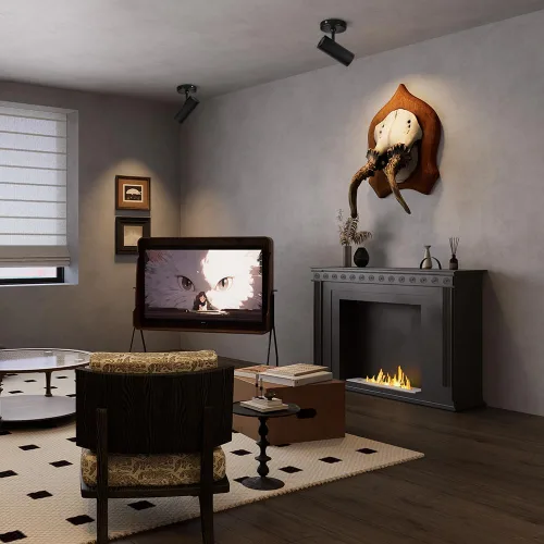 Vista 6 de Aisilan - Paquete de 2 focos LED modernos direccionales regulables para interiores, ángulo ajustable, lámpara de techo con cable para sala de estar