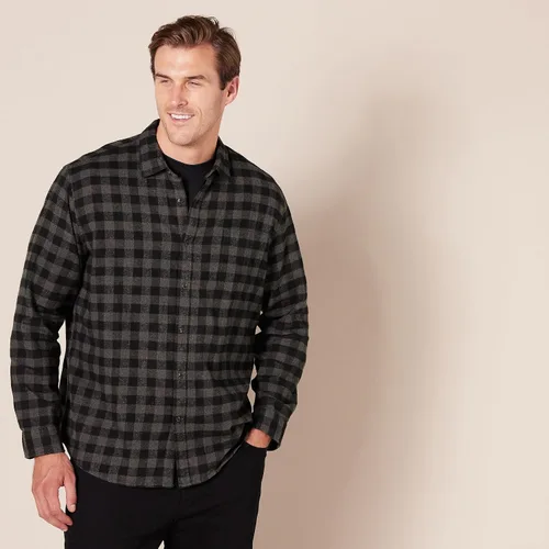 Vista 6 de Tienda Essentials Camisa de franela de manga larga para hombre (disponible en tallas grandes y altas)