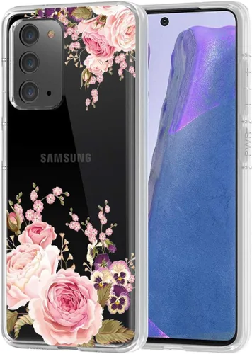 Vista 4 de Funda para Galaxy Note 20 5G, para Samsung Note 20 Linda Caso, Transparente Flexible Bumper TPU Suave Caucho Silicona Funda para Samsung Galaxy Note