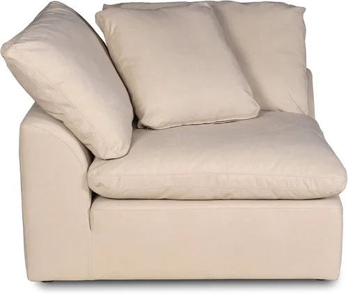 Vista 4 de Sunset Trading Nube Puff Seccional Silla de Esquina Seccional, Configurable, Bronceado