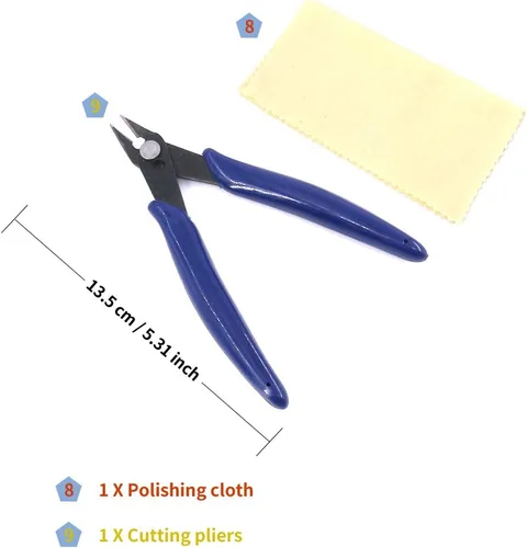 Vista 4 de Swpeet 9 piezas compatibles con Gundam Modeler Herramientas básicas, reemplazo perfecto compatible para Gundam Modelo Herramientas Kit