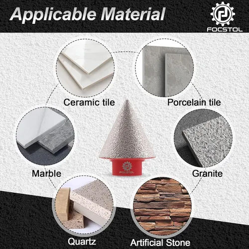 Vista 5 de FOCSTOL Broca de biselado de diamante – Broca avellanada de 1-3/8 pulgadas (1.378 in) para agujeros existentes, ampliación, modelado y recorte