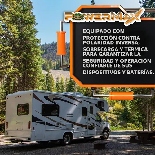 Vista 4 de PowerMax 35 Amp Convertidor de energía para RV Cargador de batería inteligente de 4 etapas de 12V 110V AC a 12V DC Salida ajustable