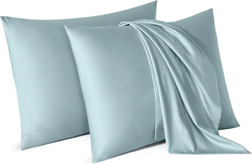 Vista 7 de CirclesHome Fundas de almohada de tamaño estándar, fundas de almohada de mezcla de algodón satinado, fundas de almohada suaves y cómodas, protegen