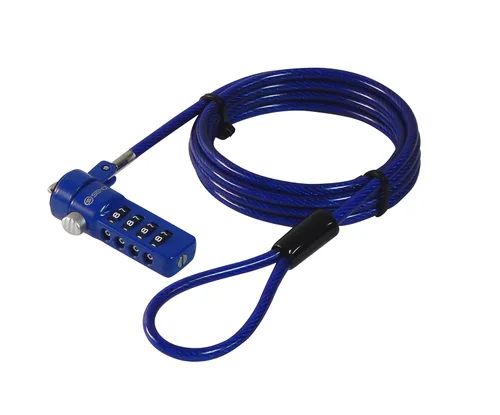 Vista 8 de Sendt Cable de seguridad negro con cerradura de combinación para portátil/portátil