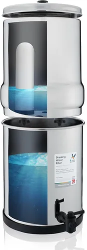 Vista 2 de British Berkefeld Doulton W9361139 - Sistema de filtración de agua para encimera por gravedad, 2.25 galones, fabricado en Reino Unido