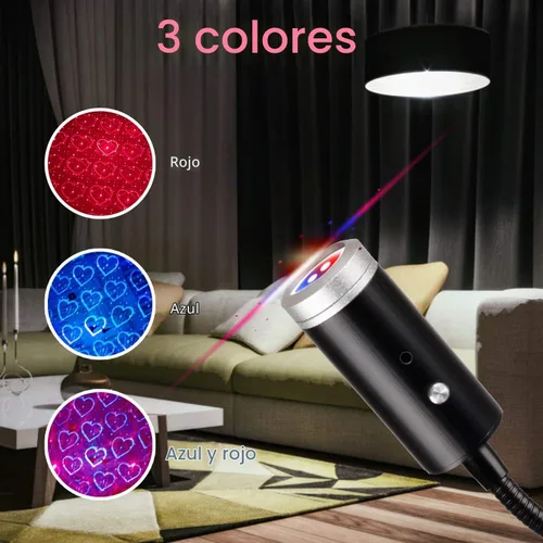 Vista 3 de Luz nocturna USB Star para interior de coche, techo, dormitorio, fiesta