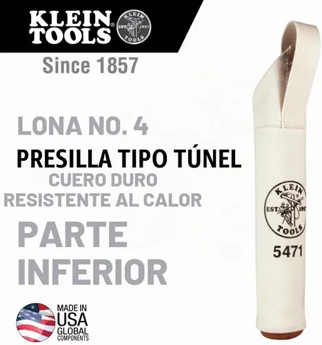 Vista 2 de Klein Tools 5471 - Bolsa de lona, bolsa para electrodos con fondo de cuero duro y asa de cinturón de tela, de 2.5 pulgadas de diámetro