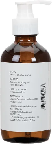 Vista 2 de El aceite esencial puro funciona con aceite de árnica de 8 onzas, sin parabenos for Massage & Aromatherapy, Body & Massage Oil, Nourishing Oil