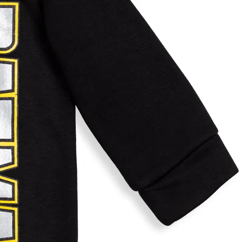 Vista 6 de DC Comics Justice League Batman - Sudadera con capucha de forro polar con media cremallera