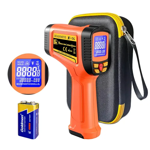 Vista 9 de Actualización 2023 Termómetro Infrarrojo Láser, Pistola de Temperatura Digital sin Contacto, -58℉～1112℉ (-50℃～600℃) Termómetro IR para Industrial