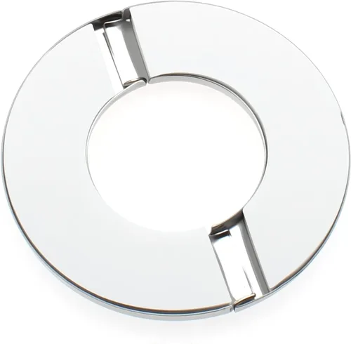 Vista 3 de Brida dividida de pared de acero inoxidable de 0.94 pulgadas, 2 piezas, escudo decorativo dividido, autoadhesivo, accesorios de cubierta de tubería