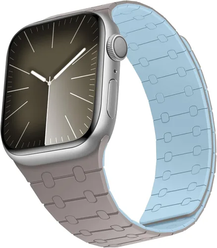 Vista 35 de Compatible con correa de Apple Watch de 49mm 46mm 45mm 44mm 42mm 41mm 40mm 38mm, correa de bucle magnético ajustable de silicona para iWatch Ultra