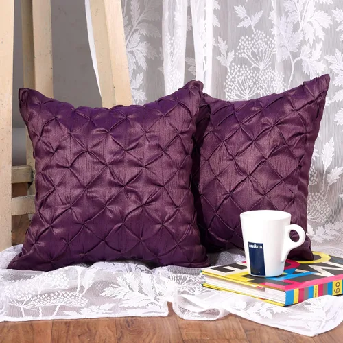 Vista 13 de Almohada decorativa azul hecha a mano para sofá, funda de almohada pintuck, fundas de almohada abstractas azules, paquete de 2 fundas de almohada