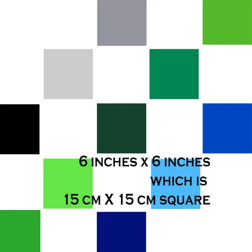 Vista 2 de Colorful Square Tile wall Sticker for Bathroom, Bathroom stickers, Tile transfer, Kid wall art, Tile wall stickers, Nursery sticker