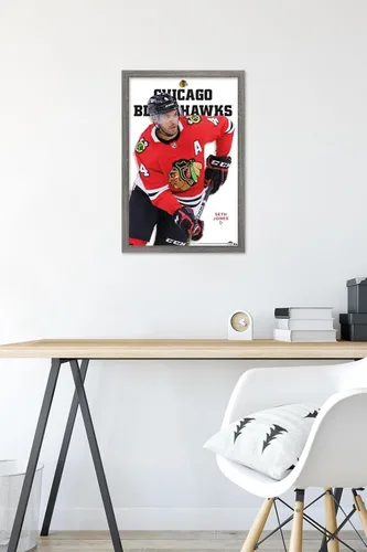 Vista 6 de Trends International NHL Chicago Blackhawks - Póster de pared de la serie 23 de Seth Jones, 22.4 pulgadas de largo x 14.7 pulgadas, versión