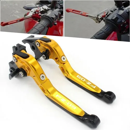 Vista 2 de TEMKIN W para Yamaha FZ09 FZ 09 FZ-09 2014 2015 2016 2017 motocicleta CNC ajustable plegable extensible freno embrague palancas Y (Color : H)