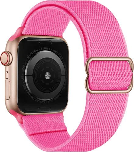 Vista 13 de OXWALLEN - Correa elástica Solo Loop de nailon y de tamaño XL, compatible con Apple Watch de 38 mm y 40 mm, correa trenzada, deportiva, ajustable