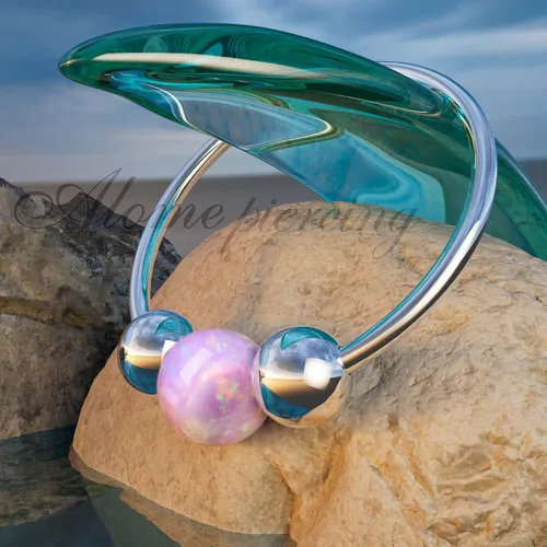 Vista 28 de Variedad de aretes de aro para cartílago