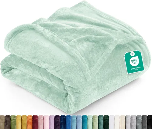 Vista 14 de Utopia Bedding - Manta de vellón de lujo, mullida, antiestática; manta de suave microfibra de 8.8 oz/yd² (300 g/m²) para sofá y cama; tamaño Gris
